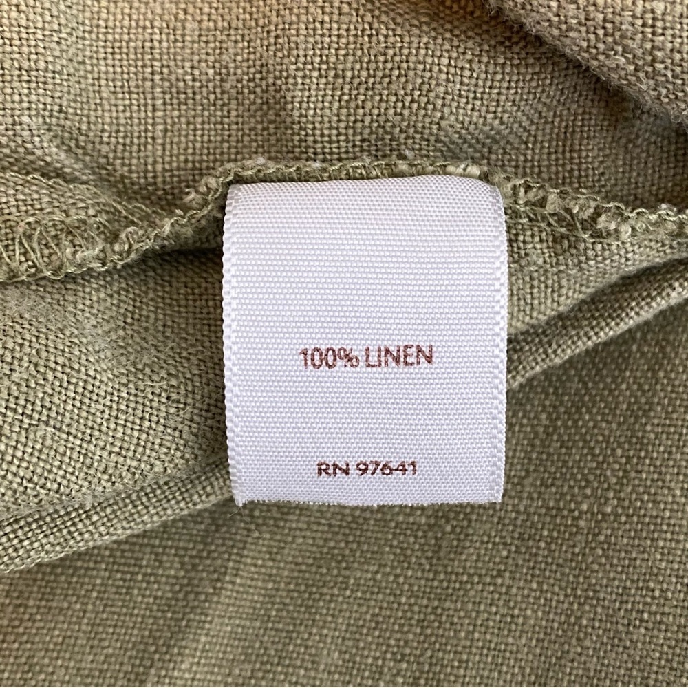 J. Jill Olive Khaki Love Linen Wide Leg Pants - Picture 9 of 9